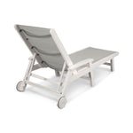 POLYWOODÂ® Coastal Wheel Chaise - White/Metallic