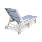 POLYWOODÂ® Coastal Wheel Chaise - White/Pool Side