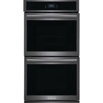 Frigidaire Gallery Smudge-Proof Black Stainless Steel 27" Double Wall Oven with Total Convection and Air Fry (7.6 Cu.Ft.) - GCWD2767AD