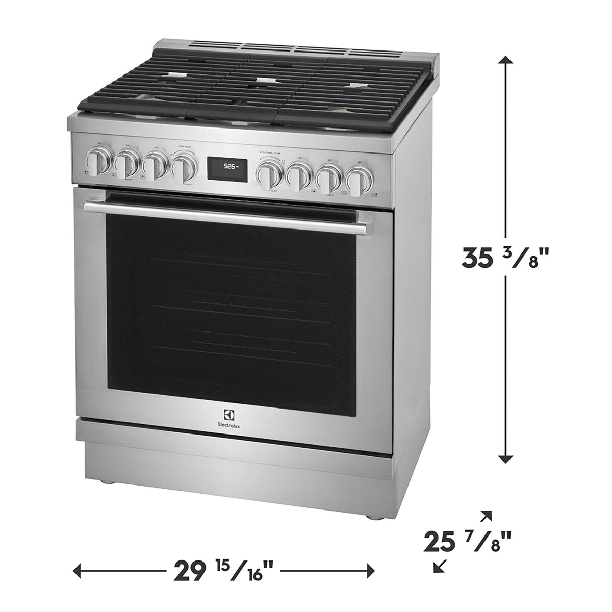 Electrolux Stainless Steel Freestanding Dual-Fuel Range (4.6 Cu. Ft.) - ECFD3068AS