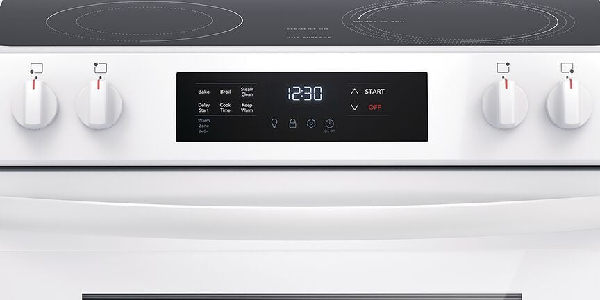 Frigidaire White 30" Front Control Electric Range (5.3 Cu.Ft) - FCFE306CAW