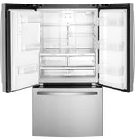 GE Fingerprint Resistant Stainless Steel Counter-Depth French Door Refrigerator with Energy Star (20.6 Cu.Ft.) - GYE21JYMFS