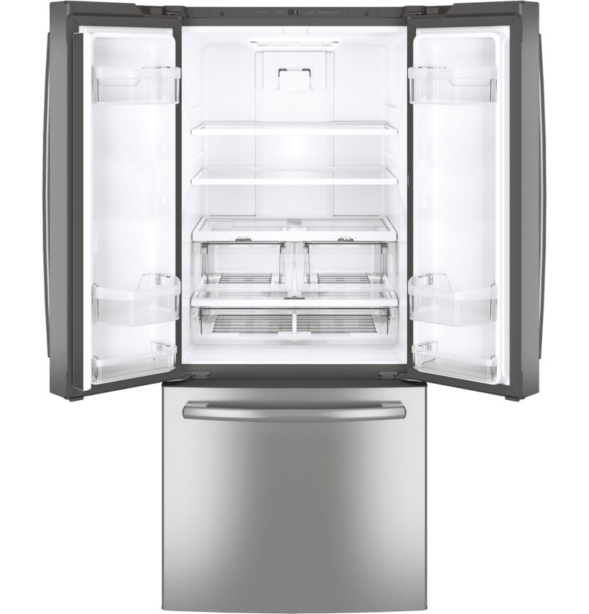 GE Fingerprint Resistant Stainless 30" French Door Refrigerator (20.8 cu ft)- GNE21DYRKFS