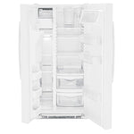 GE White 33" Side-by-Side Refrigerator with Ice & Water Dispenser (23 Cu. Ft.)- GSS23GGPWW