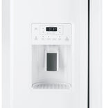 GE White 33" Side-by-Side Refrigerator with Ice & Water Dispenser (23 Cu. Ft.)- GSS23GGPWW