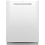 GE White Top Control Dishwasher with Sanitize Cycle - GDP630PGRWW