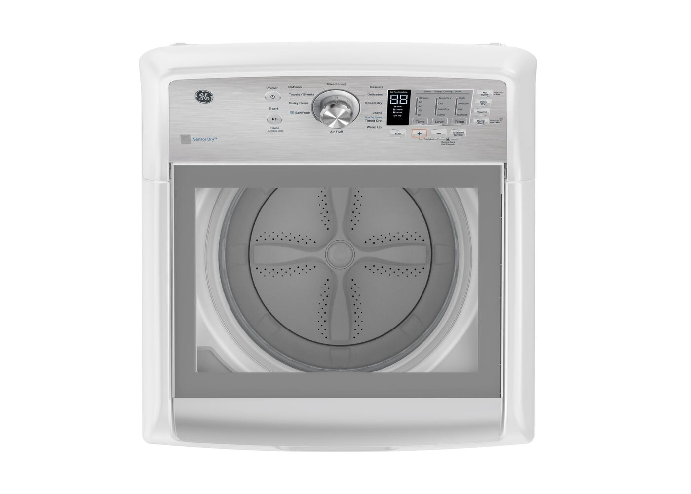 GE White Top-Load Washer (5.3 Cu. Ft.) & GE White Gas Dryer (7.4 Cu. Ft.) - GTW680BMRWS/GTD65GBMRWS