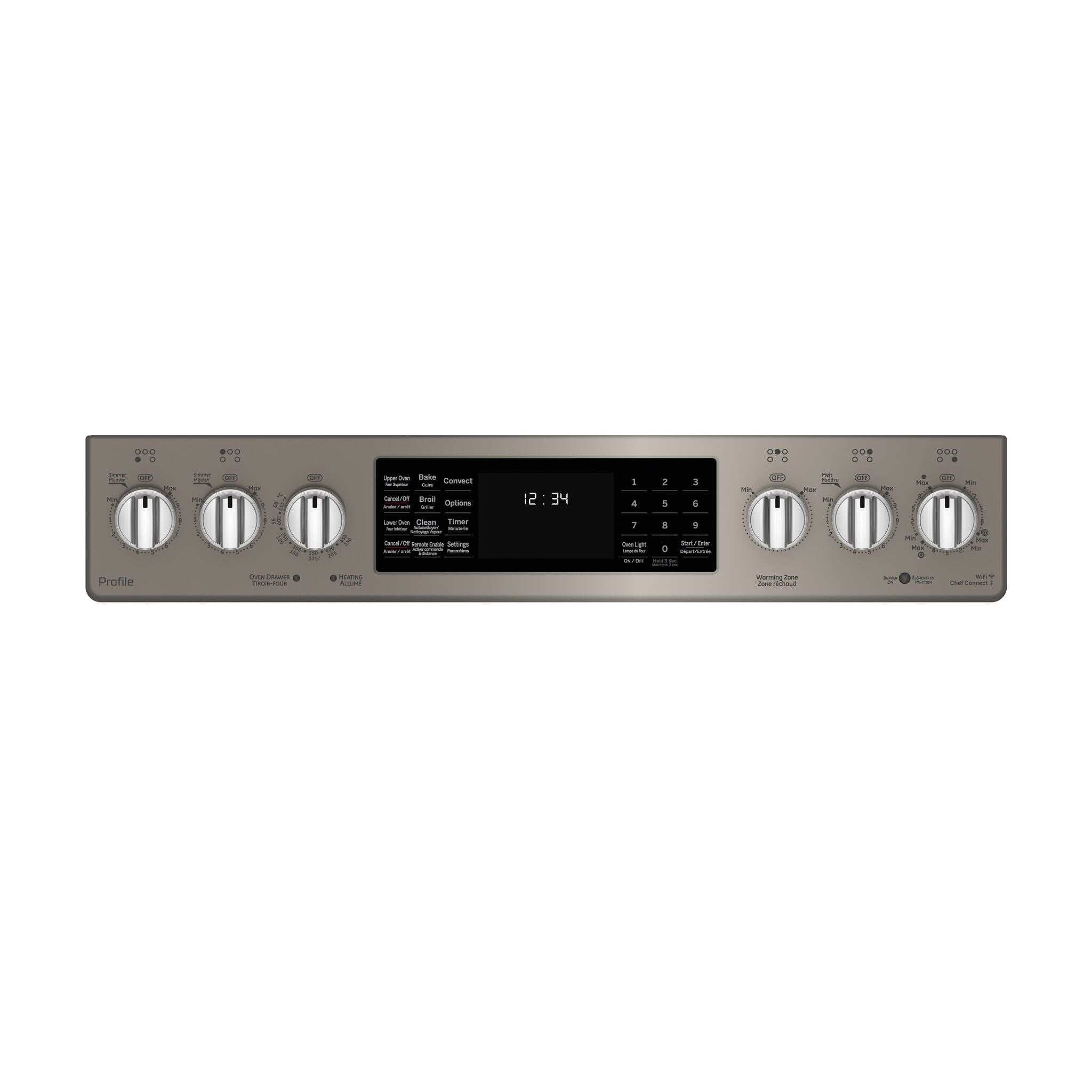 GE Profile Slate Slide-In Electric Convection Range with Air Fry (6.3 Cu. Ft.) - PCS940EMES