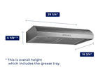 Hauslane Stainless Steel 30" 600 CFM Under Cabinet Range Hood - UC-B018SS-30