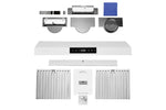 Hauslane Matte White 36" 860 CFM Under Cabinet Range Hood - UC-PS18WHT-36