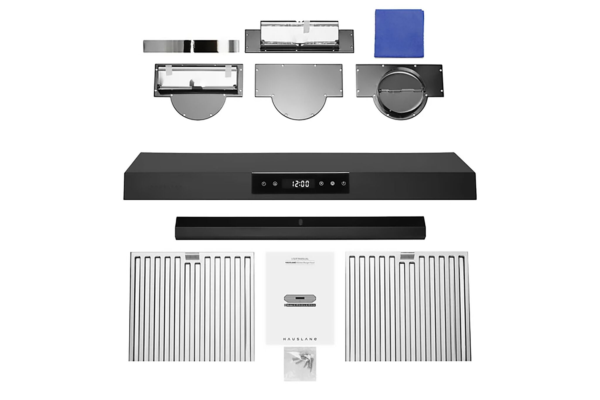 Hauslane Matte Black 36" 860 CFM Under Cabinet Range Hood - UC-PS18BLK-36