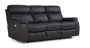 Haven Dual Power Reclining Sofa - Grey