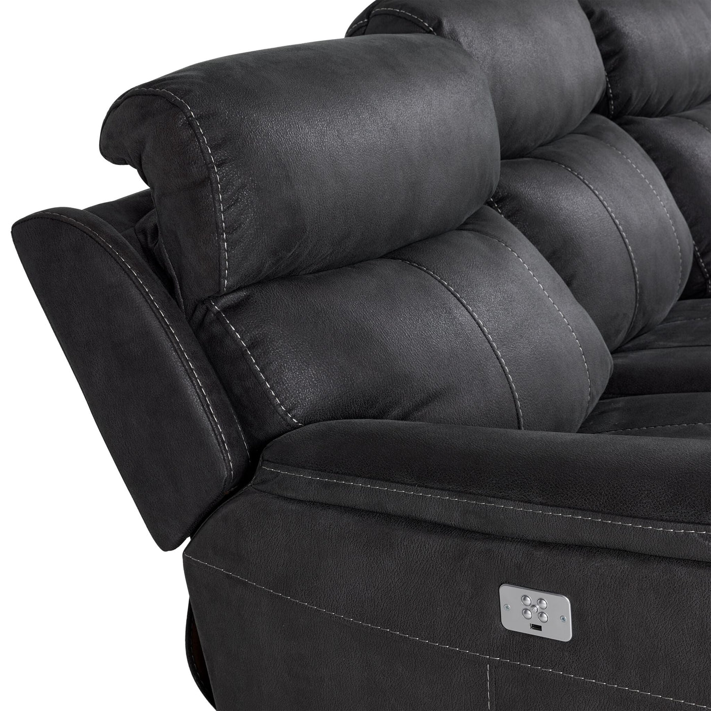 Haven Dual Power Reclining Sofa - Grey
