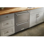 KitchenAid Stainless Steel 24" Undercounter Double-Drawer Refrigerator (4.44 Cu.Ft) - KUDR204KSB