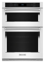 KitchenAid White 30” Wall Oven and Microwave Combination (5.0 Cu. Ft. / 1.4 Cu. Ft.) - KOEC530PWH