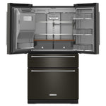 KitchenAid Black Stainless French Door Refrigerator (26.2 Cu.Ft.) - KRMF536RBS