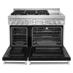 KitchenAid Imperial Black Smart Freestanding Gas Range (6.3 Cu. Ft.) - KFGC558JBK