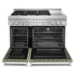KitchenAid Matte Avocado Smart Freestanding Gas Range (6.3 Cu. Ft.) - KFGC558JAV