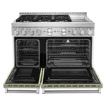 KitchenAid Matte Avocado Smart Freestanding Gas Range (6.3 Cu. Ft.) - KFGC558JAV