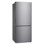 LG Platinum Silver 28" Counter Depth Bottom Freezer Refrigerator with Door Cooling and Flip-up Shelf (15 Cu.Ft) - LBNC15251V