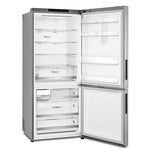 LG Platinum Silver 28" Counter Depth Bottom Freezer Refrigerator with Door Cooling and Flip-up Shelf (15 Cu.Ft) - LBNC15251V