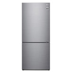 LG Platinum Silver 28" Counter Depth Bottom Freezer Refrigerator with Door Cooling and Flip-up Shelf (15 Cu.Ft) - LBNC15251V