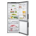 LG Platinum Silver 28" Counter Depth Bottom Freezer Refrigerator with Door Cooling and Flip-up Shelf (15 Cu.Ft) - LBNC15251V