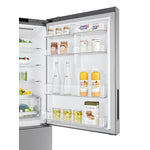 LG Platinum Silver 28" Counter Depth Bottom Freezer Refrigerator with Door Cooling and Flip-up Shelf (15 Cu.Ft) - LBNC15251V