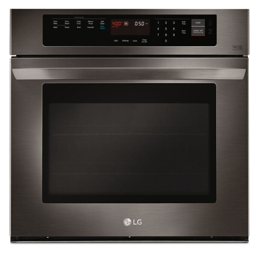 LG Black Stainless Steel Single Wall Oven With EasyClean (4.7 Cu.Ft) - LWS3063BD