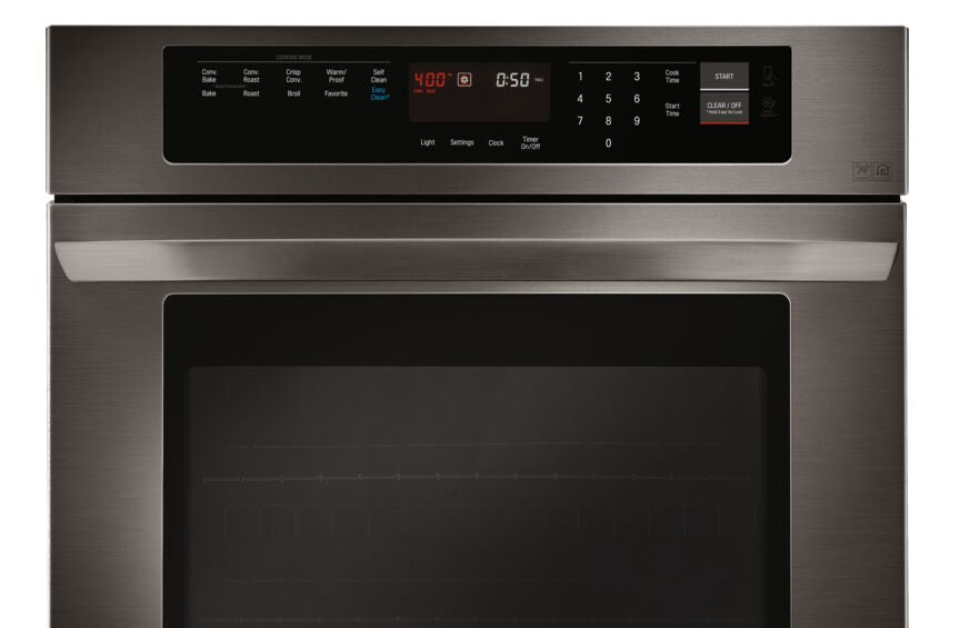 LG Black Stainless Steel Single Wall Oven With EasyClean (4.7 Cu.Ft) - LWS3063BD