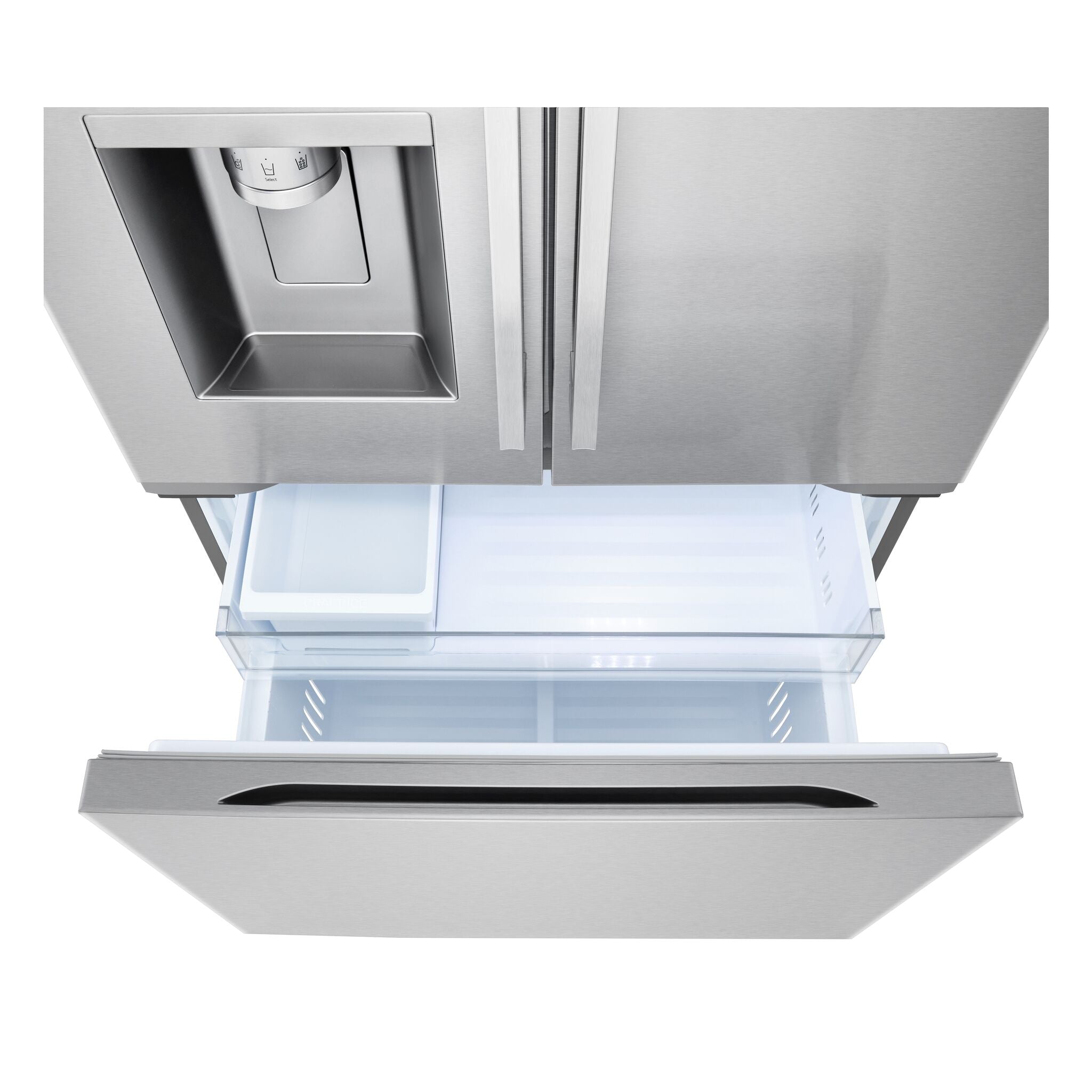 LG Smudge Resistant Stainless Steel Counter-Depth MAX™ with Zero Clearance™ French Door Refrigerator (24 Cu.Ft) - LF24Z6530S