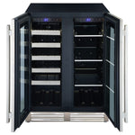 Marathon 24" Stainless Steel French Door Dual Zone Beverage Cooler (5.0 cu. ft.) - MBWC56-FDSS