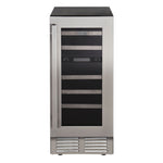 Marathon 15" Stainless Steel Dual Zone Undercounter Wine Cooler (3.2 cu. ft.) - MWC28-DSS