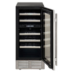 Marathon 15" Stainless Steel Dual Zone Undercounter Wine Cooler (3.2 cu. ft.) - MWC28-DSS