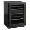 Marathon 24" Black Steel Dual Zone Undercounter Wine Cellar (5.4 cu. ft.) - MWC56-DBLS