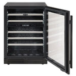 Marathon 24" Black Steel Dual Zone Undercounter Wine Cellar (5.4 cu. ft.) - MWC56-DBLS