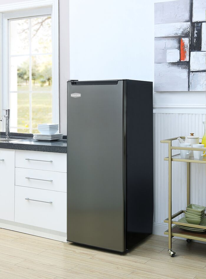 Marathon Black Steel Upright Freezer (6.5 cu. ft.) - MUF65BLS