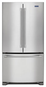 Maytag Fingerprint Resistant Stainless Steel 32.63" French Door Refrigerator (22.10 Cu Ft) - MRFF5033PZ