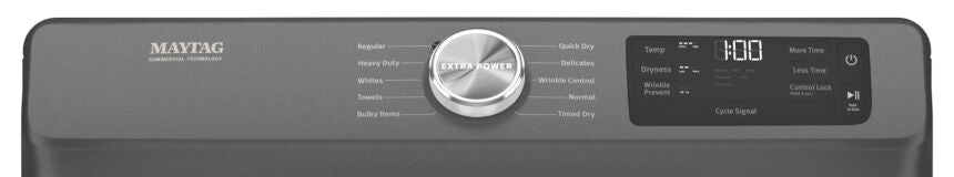 Maytag Volcano Black Electric Dryer with Extra Power and Quick Dry Cycle (7.3 cu. ft.) - YMED5630MBK