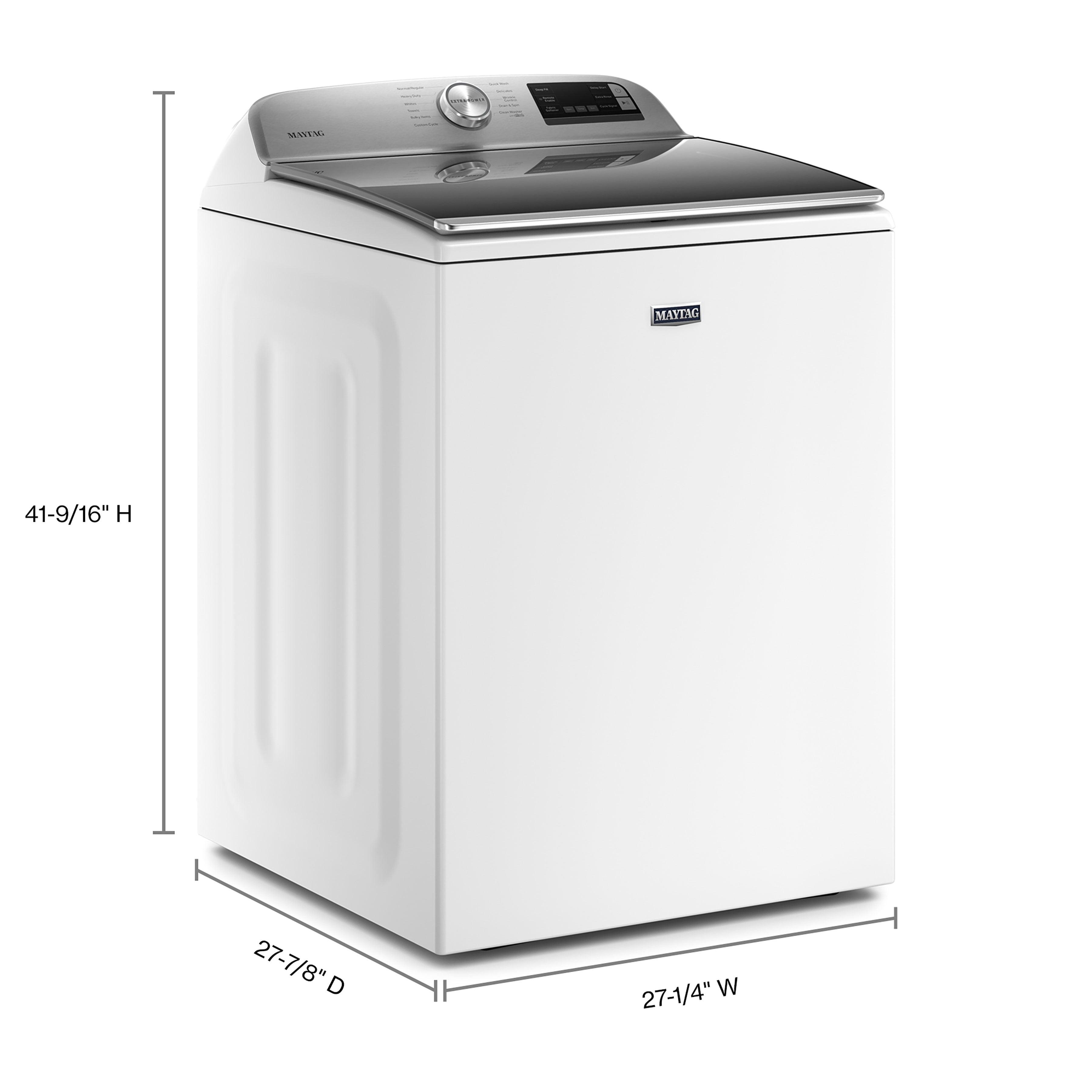 Maytag White Smart Top Load Washer (5.4 cu.ft.) - MVW6230HW