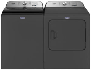 Maytag Volcano Black Top-Load Washer (5.4 cu. ft.) & Electric Dryer (7.0 cu. ft.) - MVW6500MBK/YMED6500MBK