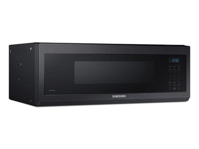 Samsung Black Stainless 400 CFM Slim Over-The-Range Microwave (1.1 Cu.Ft.) - ME11A7510DG/AC