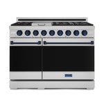 Thor Kitchen Stainless Steel Freestanding Professional Double Oven Liquid Propane Gas Range|Gorodn Ramsay Series (7 cu.ft.) - RSG48ELP-BLU