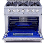 Thor Kitchen Stainless Steel Freestanding Dual Fuel Range (5.2 cu.ft.) - HRD3606U