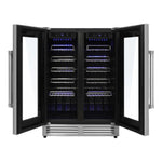 Thor Kitchen Stainless Steel Dual Zone French Door Wine Cooler - TWC2402