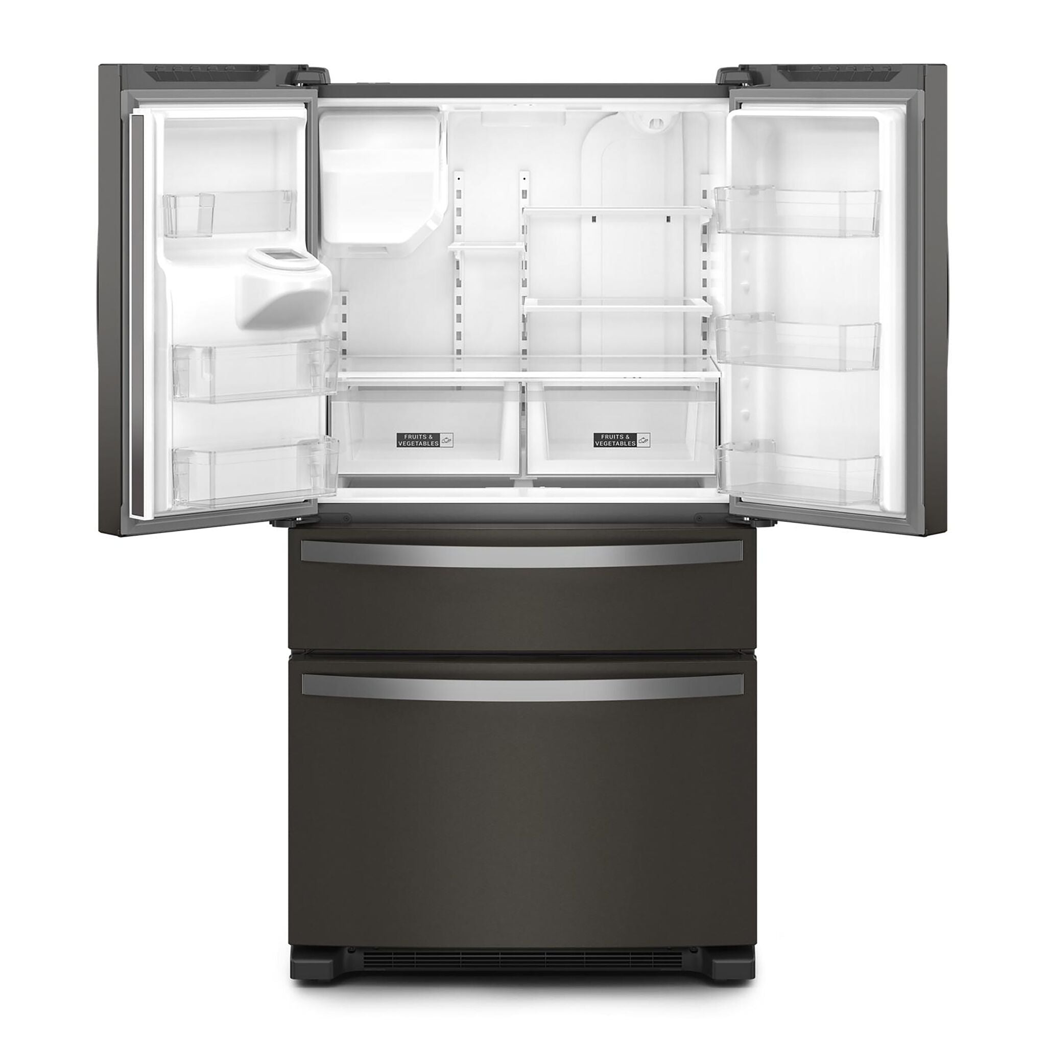 Whirlpool Fingerprint Resistant Black Stainless French Door Refrigerator (24.5 Cu.Ft.) - WRMF3636RV