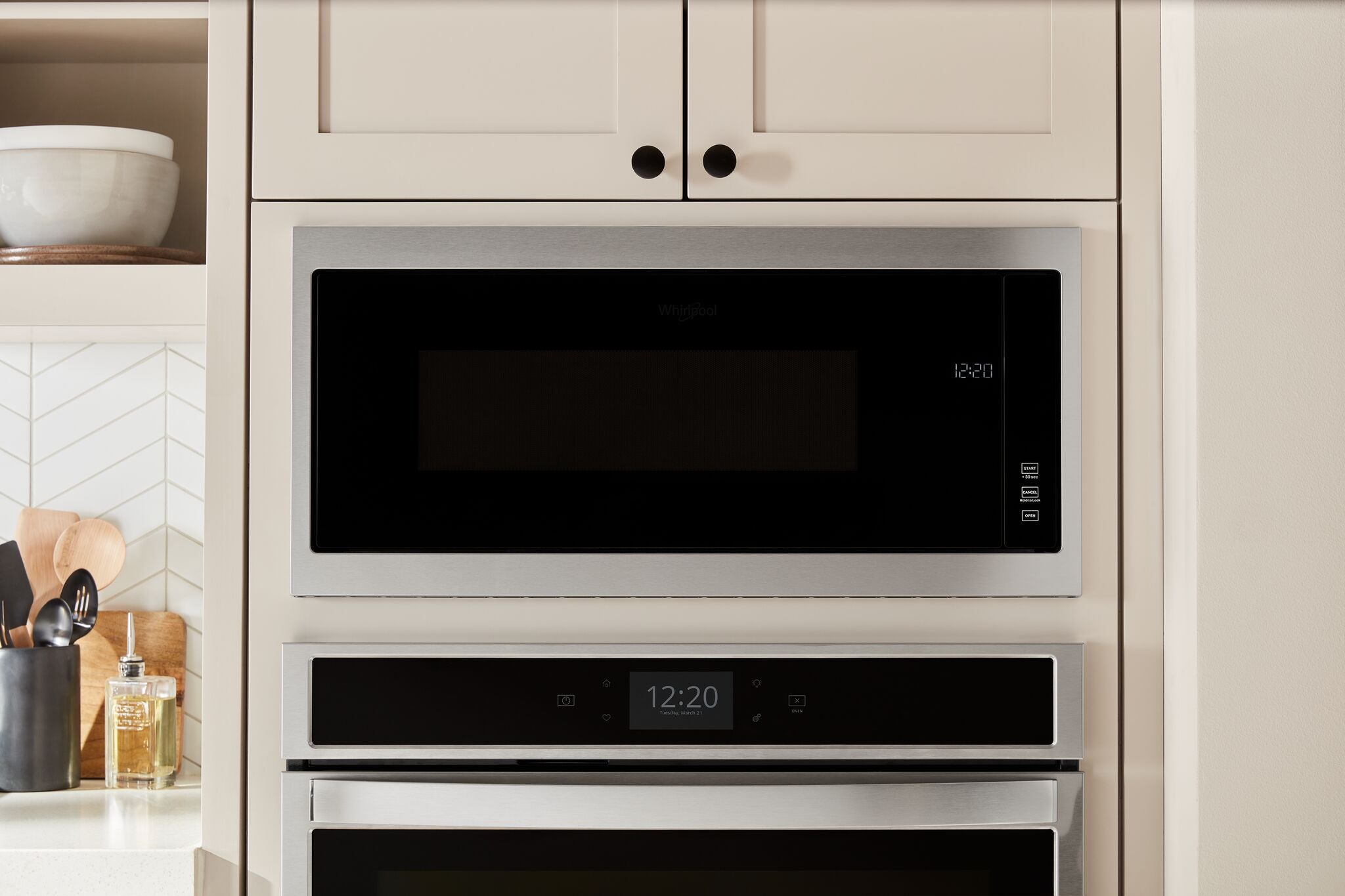 Whirlpool Stainless Steel Built-In Microwave with Slim Trim Kit (1.10 Cu Ft) - YWMT50011KS