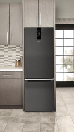 Whirlpool Black Stainless Steel Counter-Depth Bottom-Freezer Refrigerator (12.9 Cu.Ft.) - WRB543CMJV