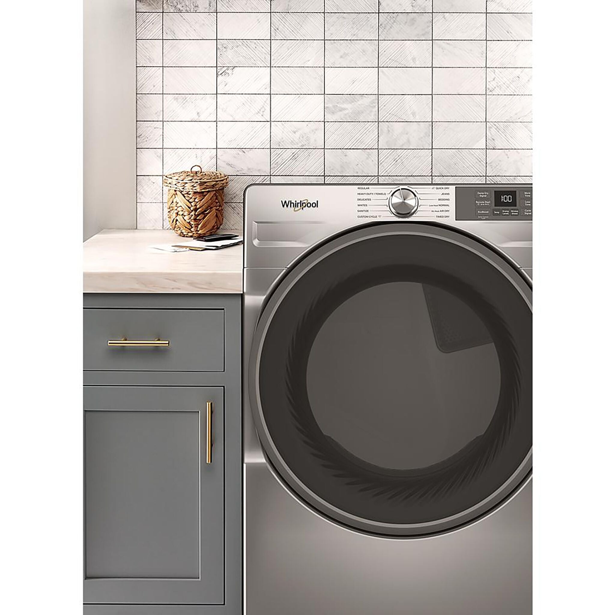Whirlpool Radiant Silver Gas Dryer (7.4 Cu.Ft.) - WGD6720RR