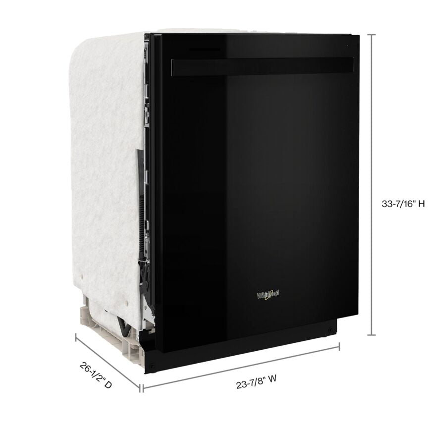 Whirlpool Black Dishwasher with Deep Top Rack (50 dBA) - WDT740SALB